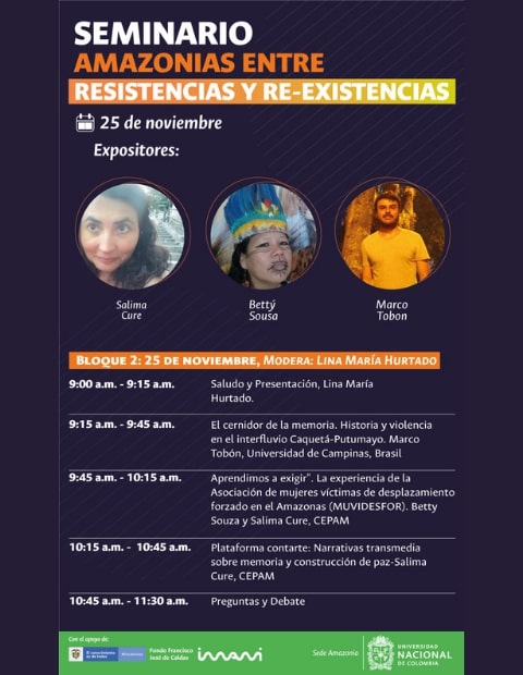 Seminario Amazonias entre Resistencias y Re-existencias | 25 Nov