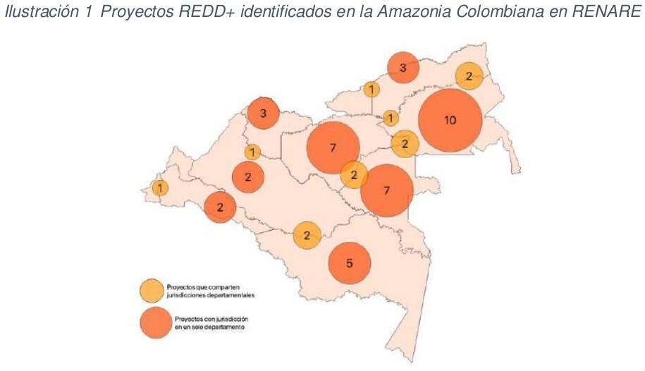 Fuente: Diagnóstico de proyectos REDD+ en la Amazonia colombiana (Díaz y Ruíz Nieto 2023, pág 24).
